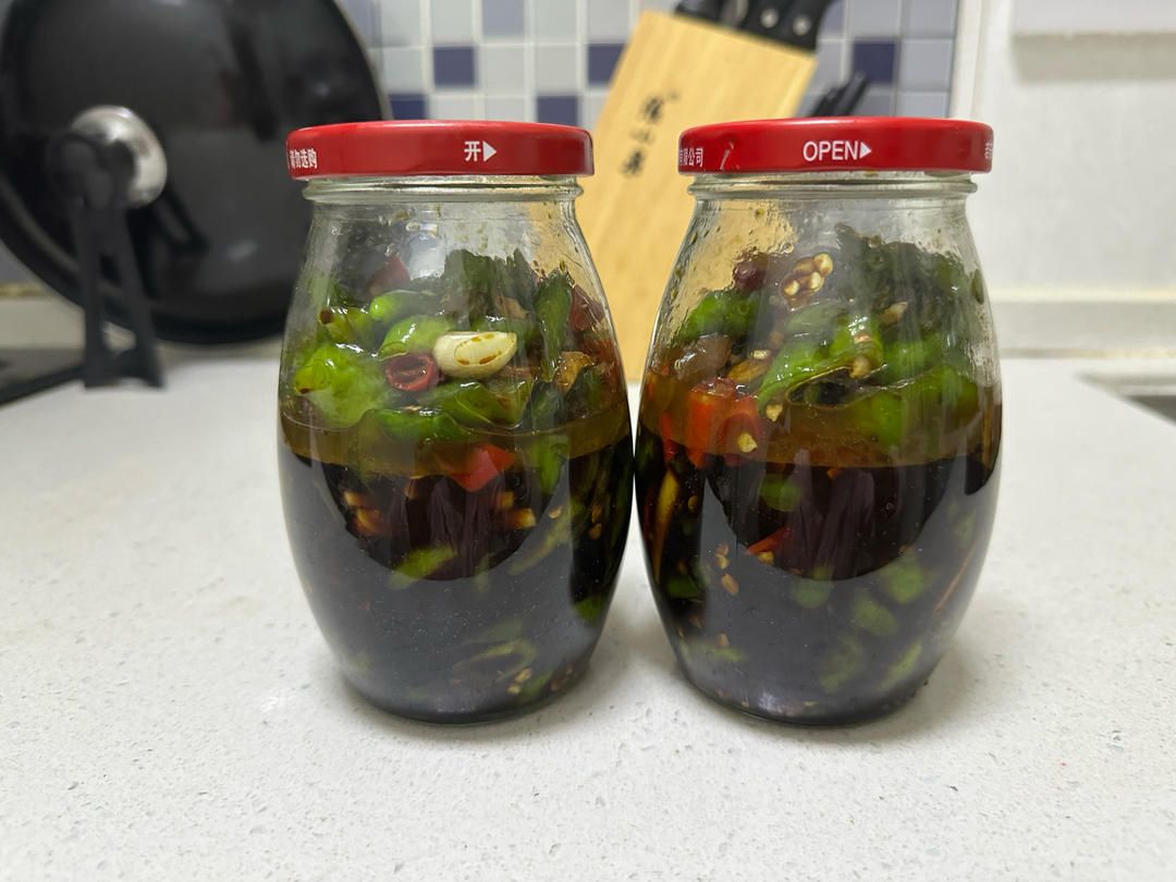 超下饭的～酱油腌辣椒（尖椒）咸菜