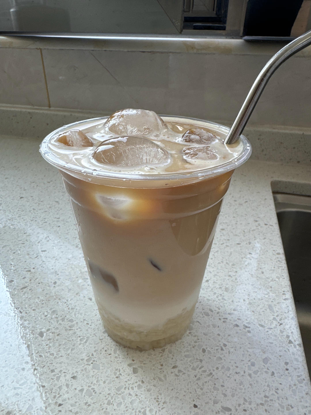 酒酿拿铁咖啡☕️一口上头，超好喝！