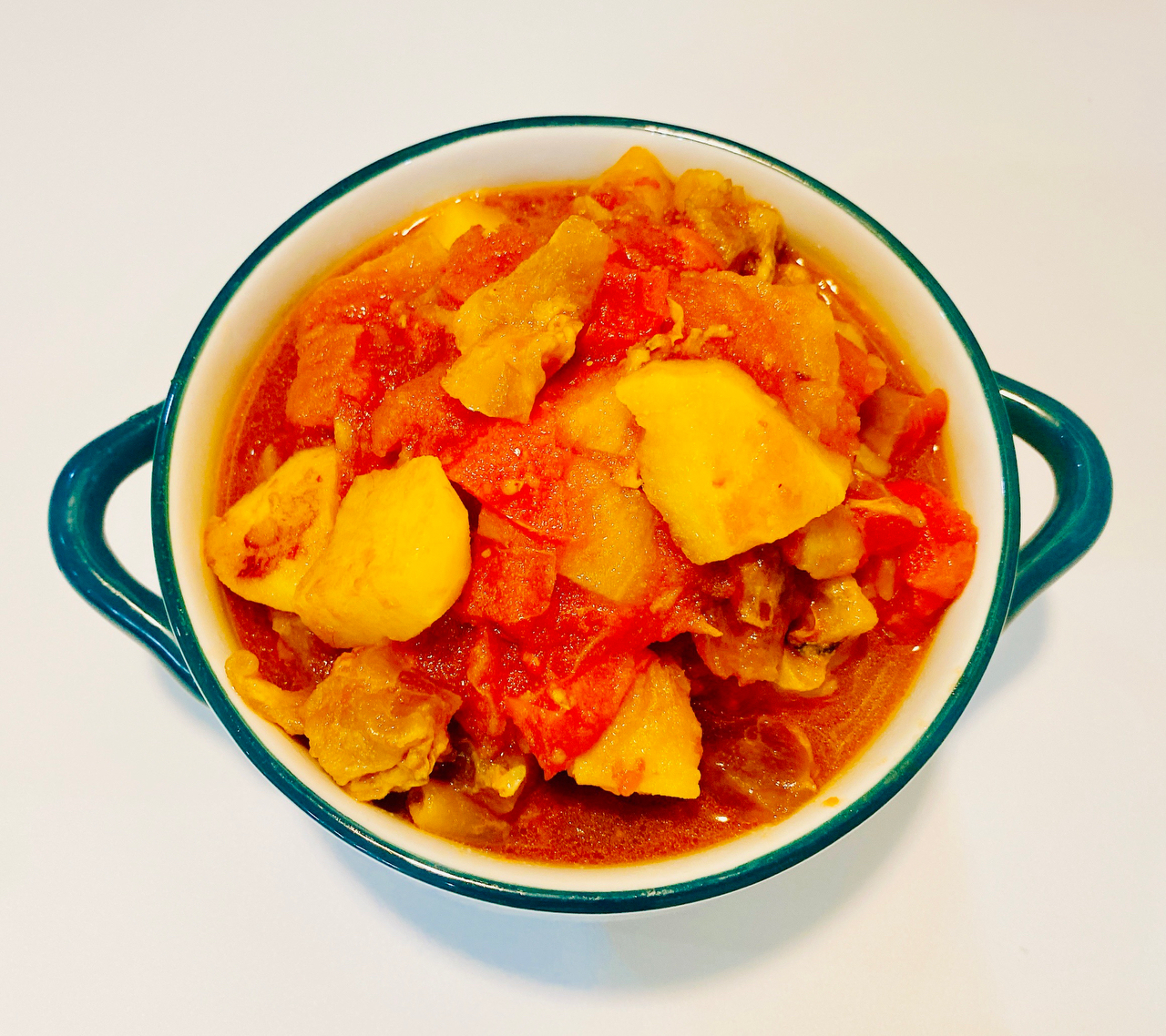 【家常菜】番茄土豆炖牛筋的做法