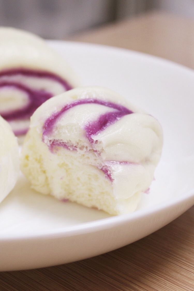 紫薯牛奶馒头的做法