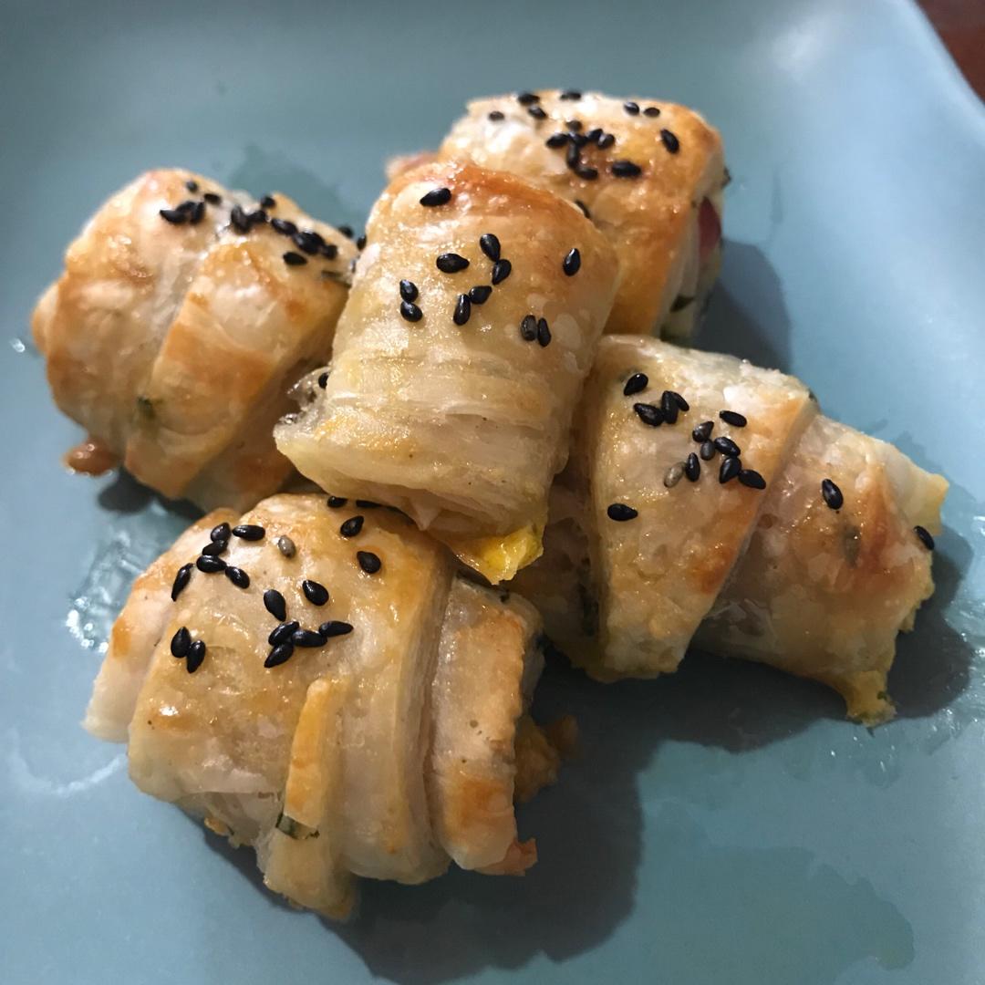 香肠可颂🥐（手抓饼版）
