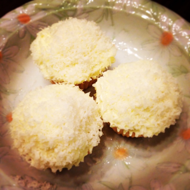 椰子口味杯子蛋糕