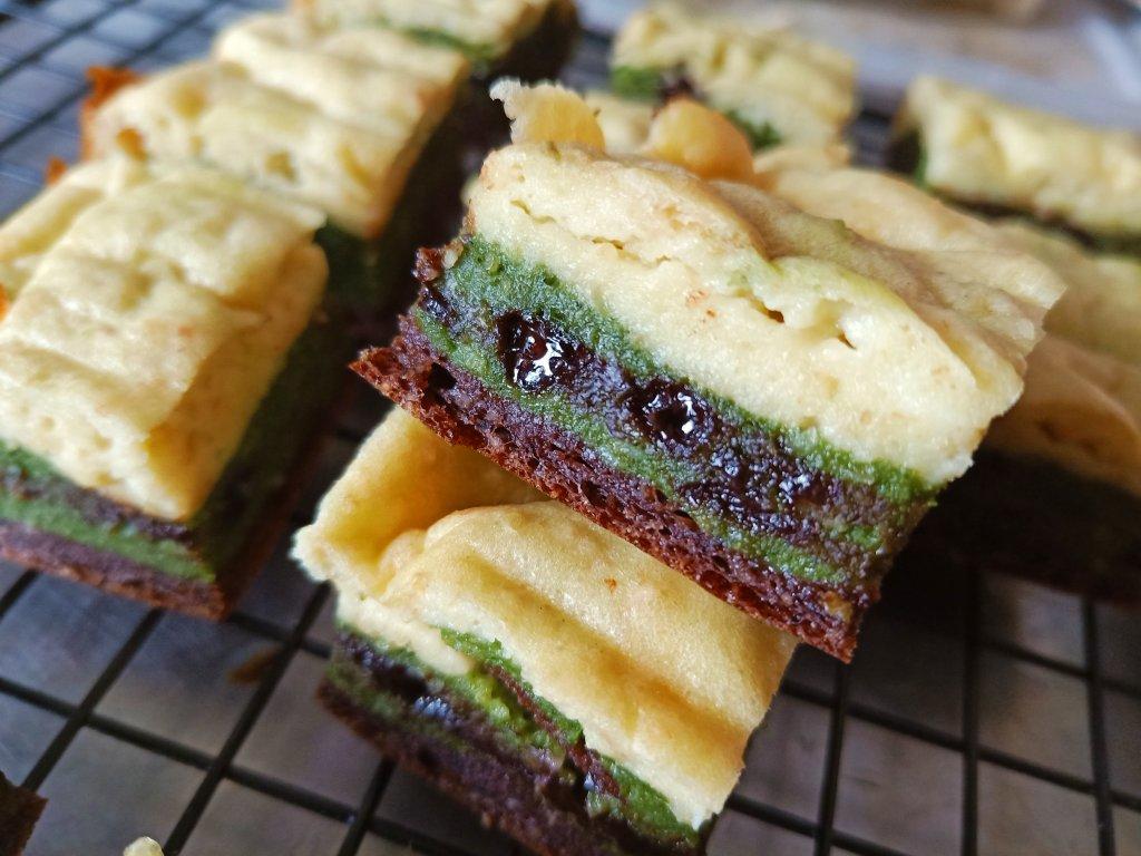 低脂低卡‼️搅一搅就成功🔥豆乳抹茶巧克力磅蛋糕