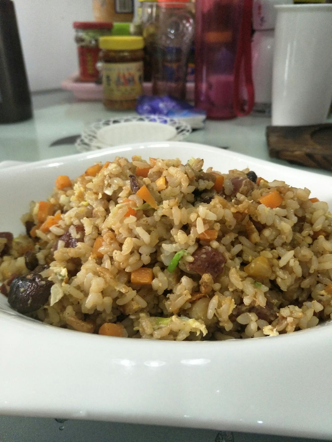 鲜味糙米炒饭的做法