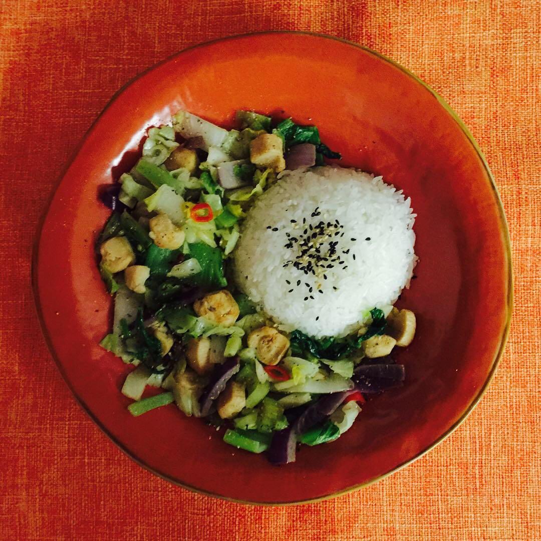 奇维维做的素食简餐