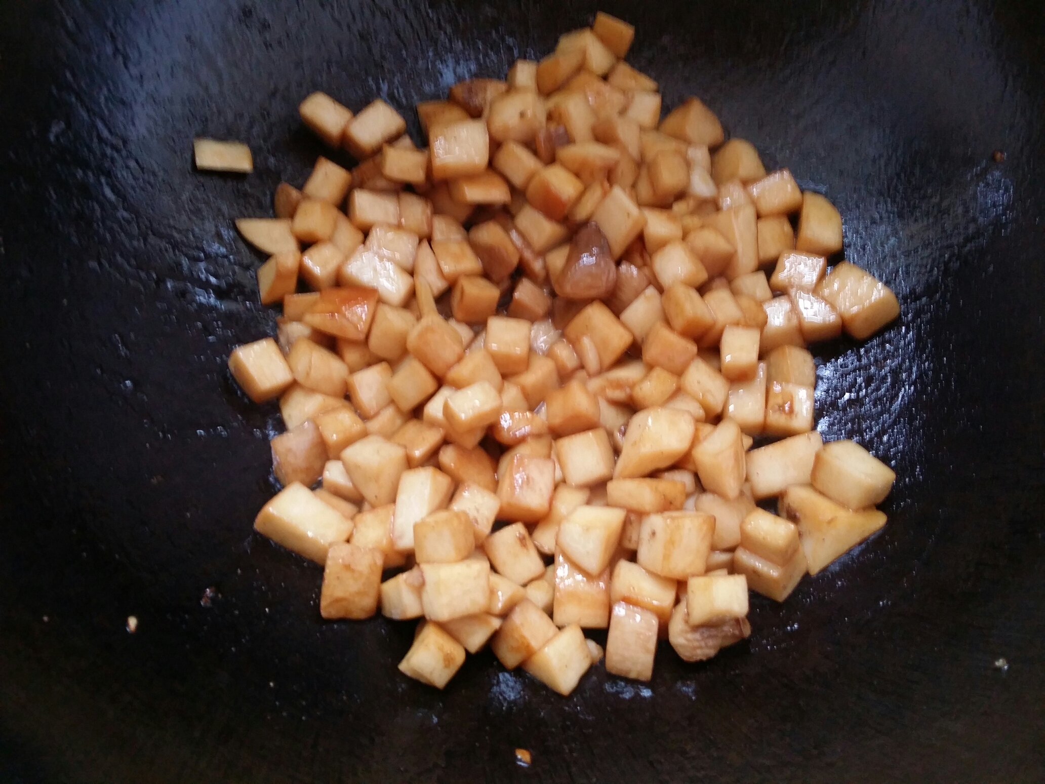 家常菜~杏鲍菇烧牛肉粒的做法 步骤8