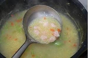 小米虾滑粥的做法 步骤11