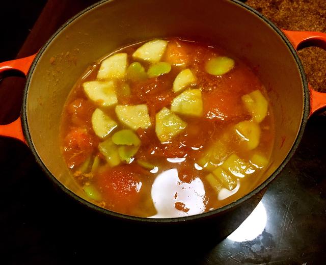 西葫芦番茄豆瓣汤的做法