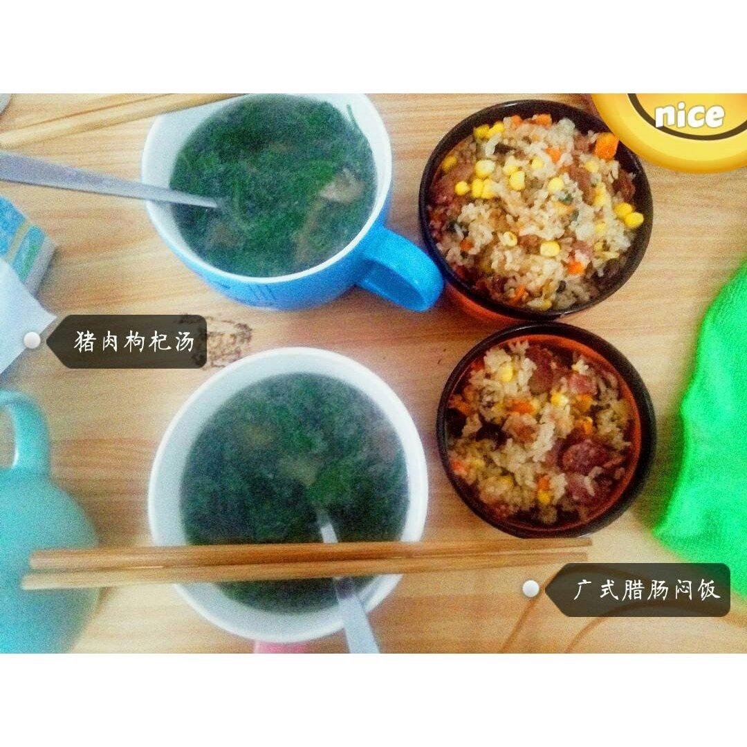 电饭煲营养腊肠饭