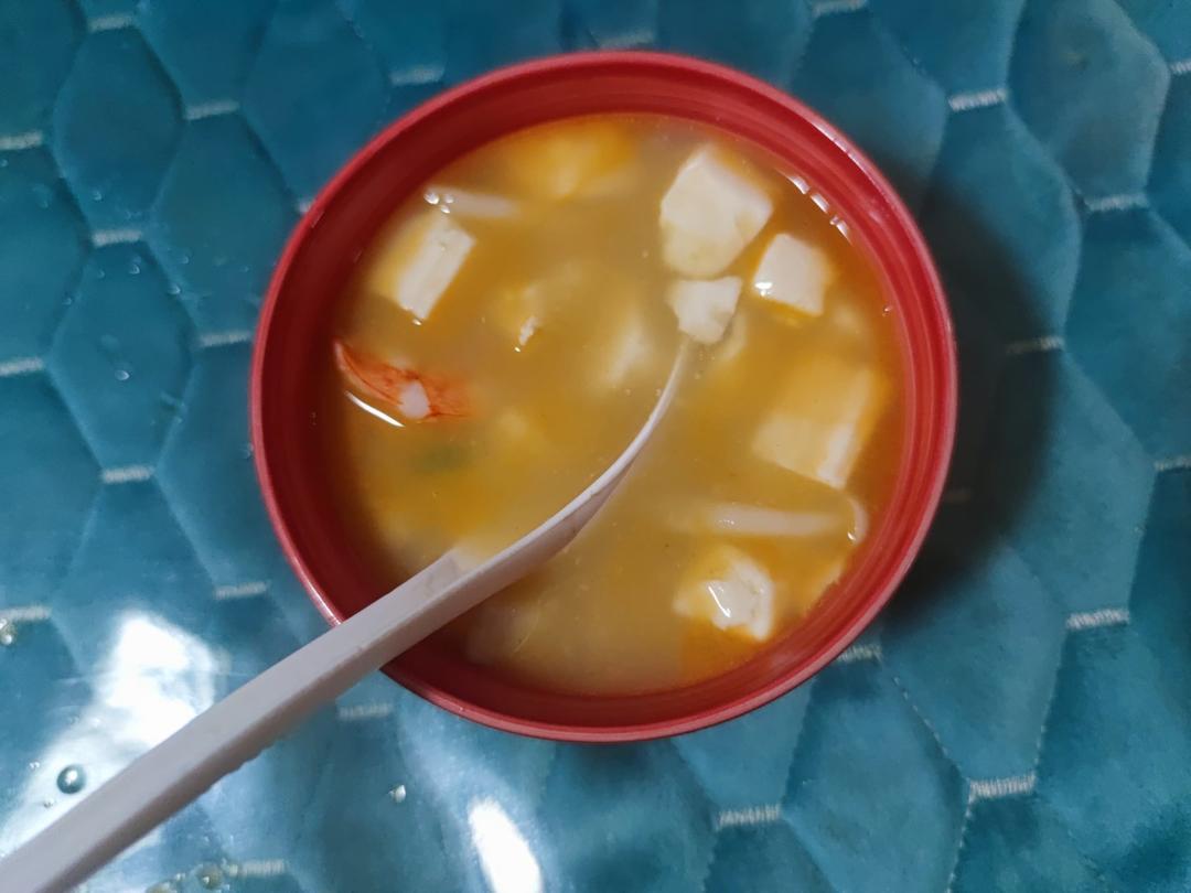 低脂低卡❗️菌菇豆腐鲜虾蛋汤
