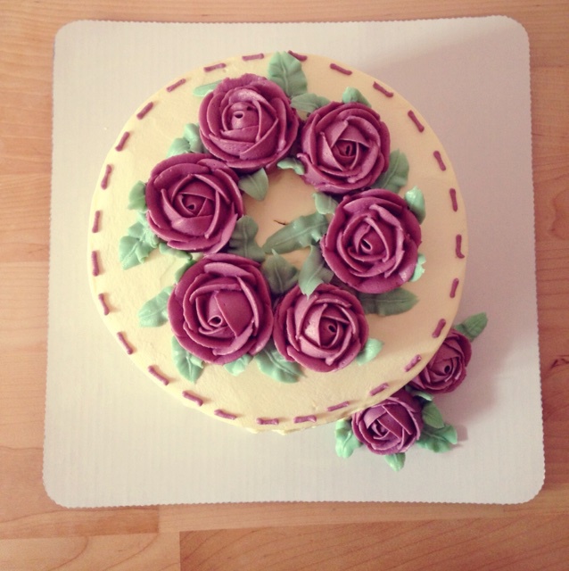 芝士奶油霜裱花蛋糕