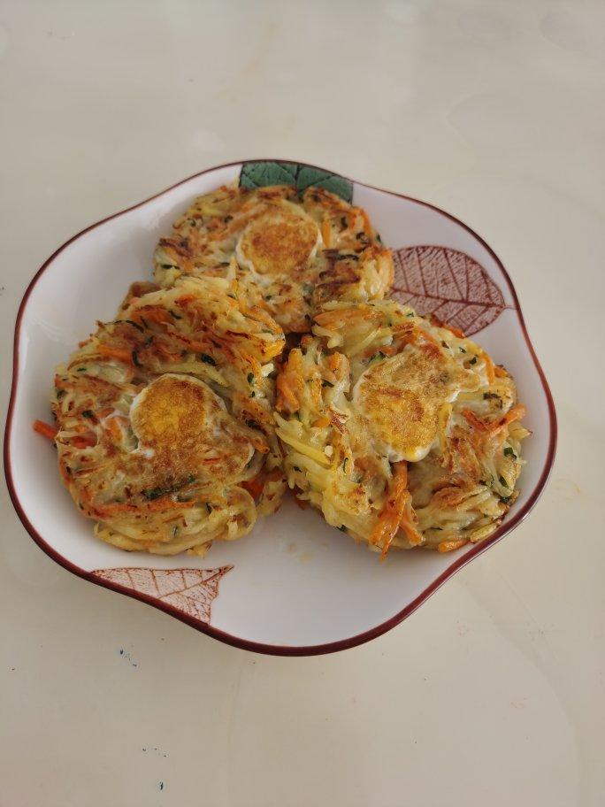 快手早餐--土豆丝鸡蛋饼