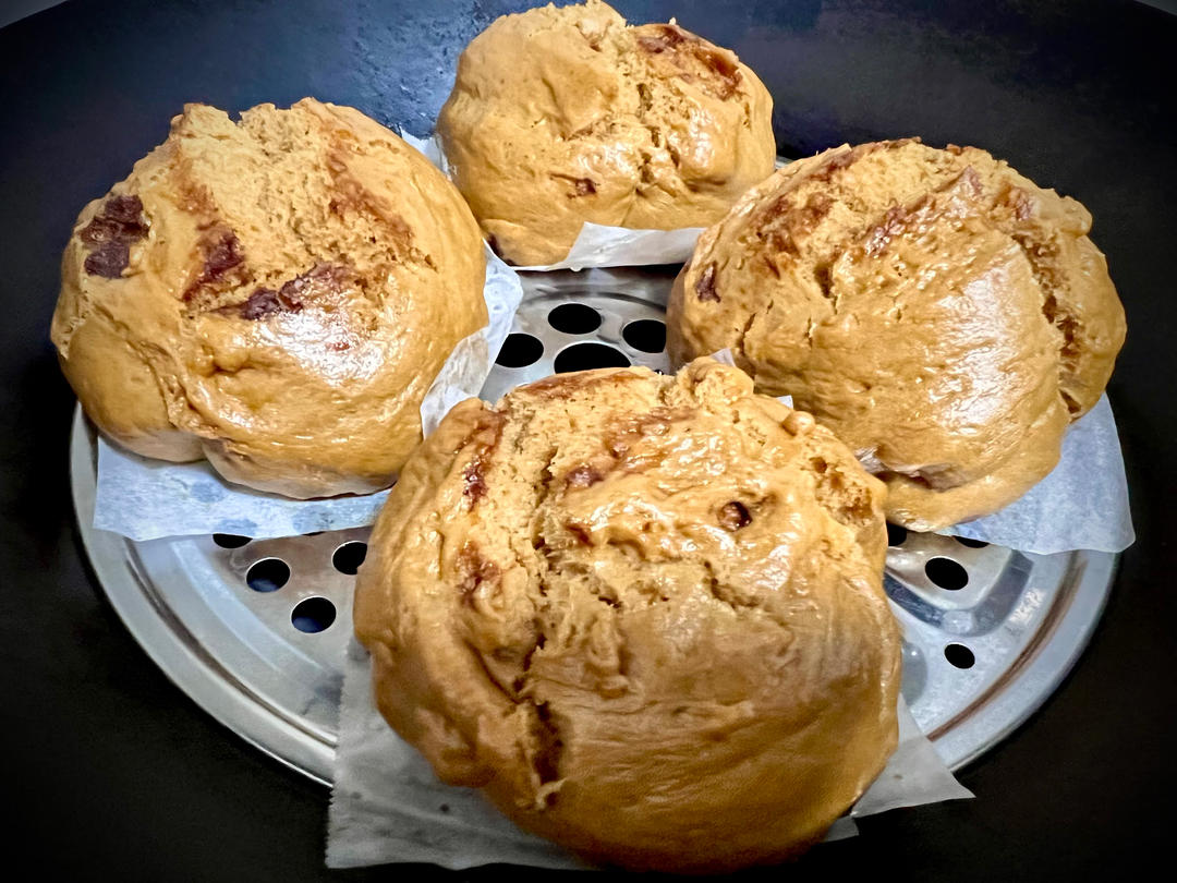 新手也能爆开花的老面红糖大枣开花馒头（泡打粉版or无泡打粉版）