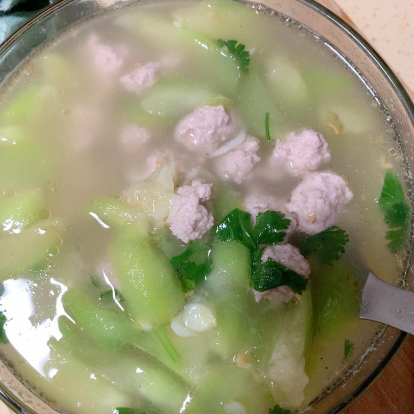 丝瓜肉沫汤