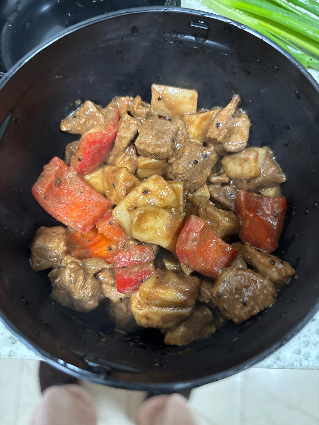 吃肉不长肉 黑椒牛排炒杏鲍菇