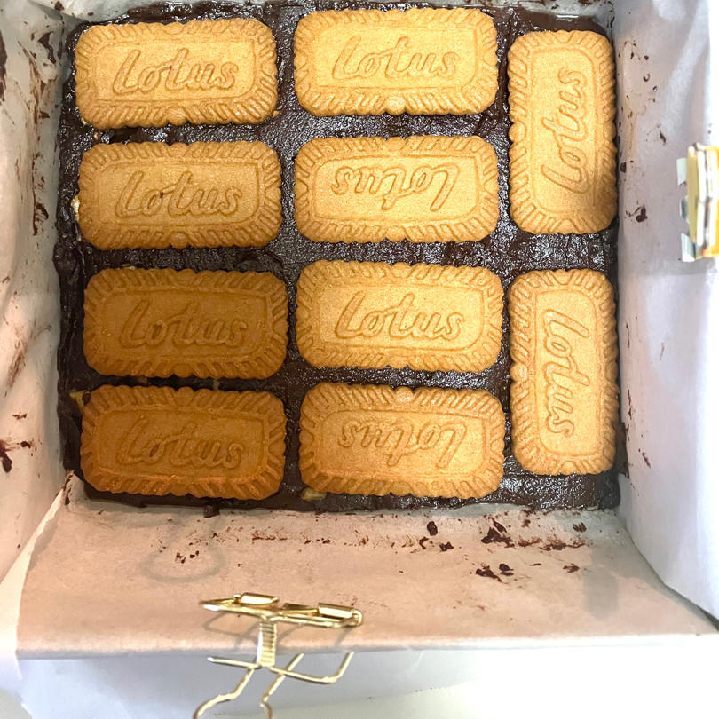 搅一搅就成🔥ins风焦糖饼干布朗尼蛋糕