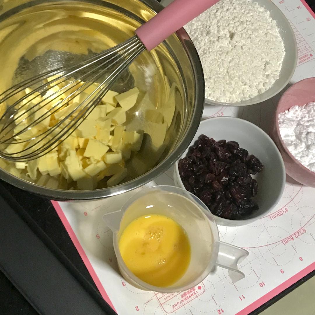 低糖少油版蔓越莓饼干