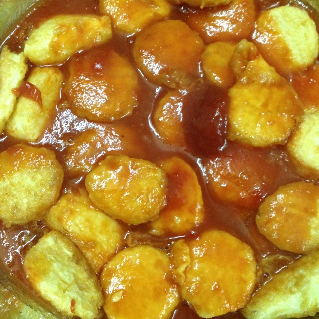 番茄酱煎日本豆腐