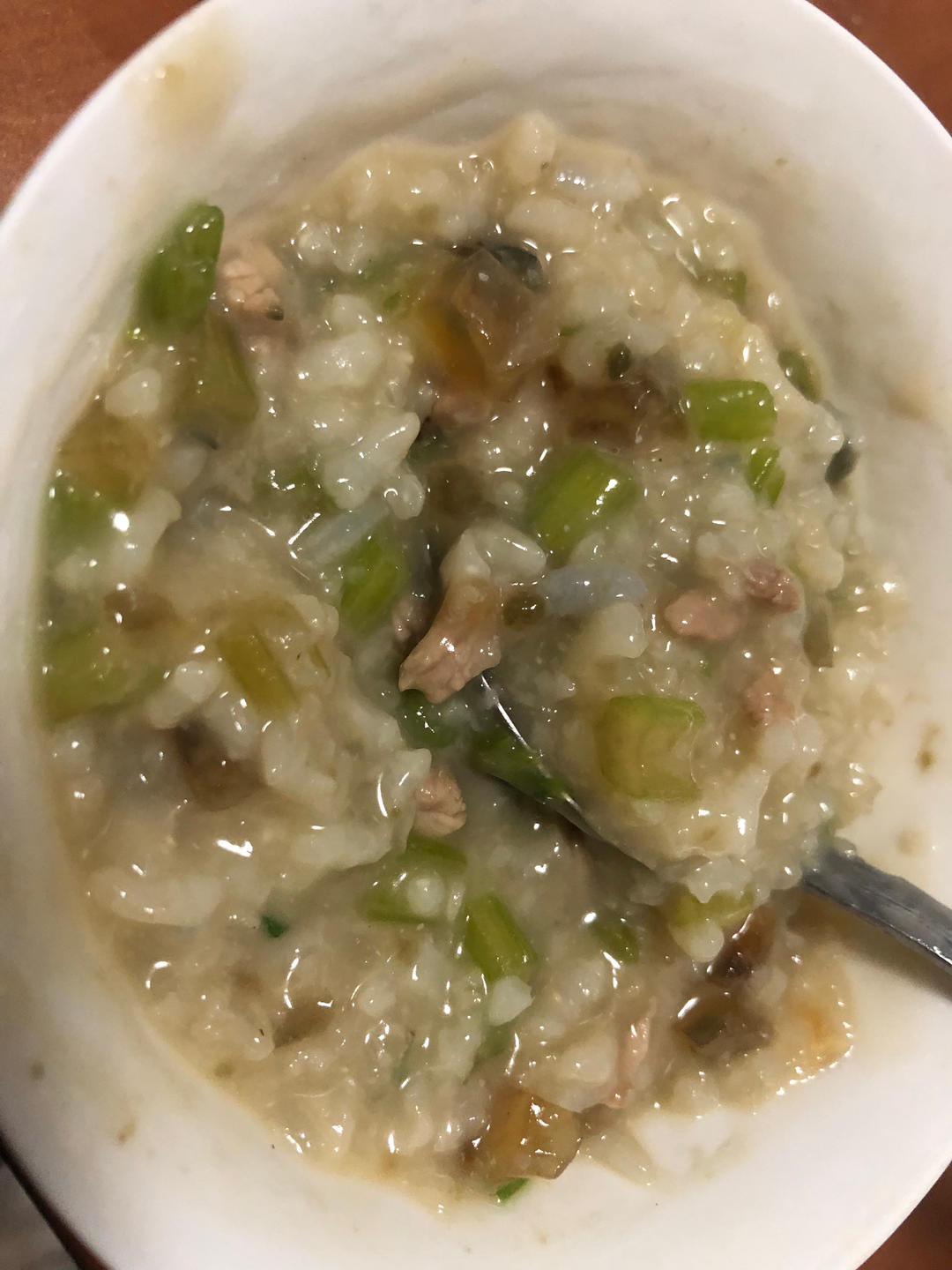 妈妈👩教我做的皮蛋瘦肉粥🥣简单快捷美味😋