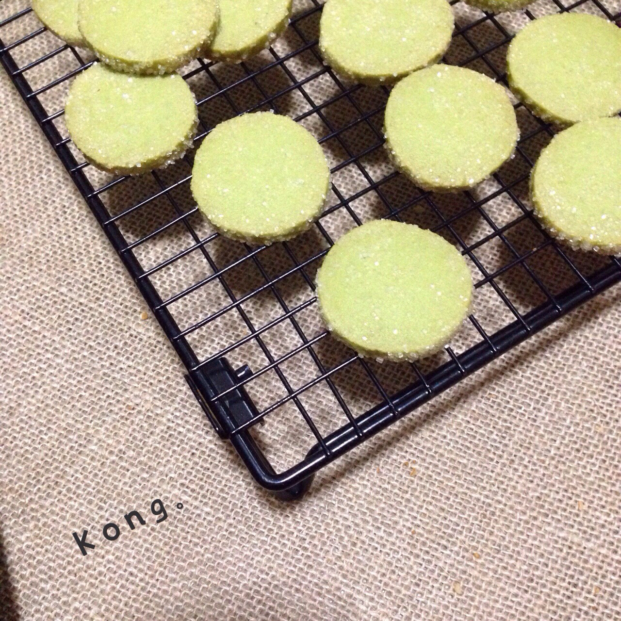 微苦抹茶沙布列酥饼