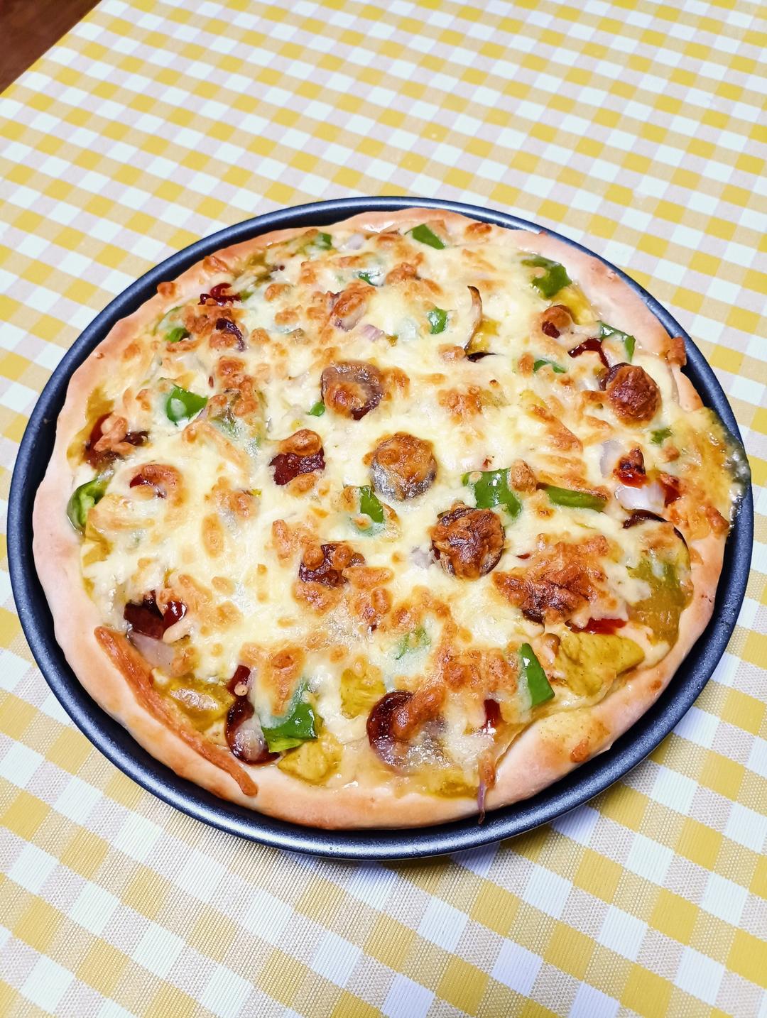 咖喱鸡肉匹萨 （超级好吃的pizza）