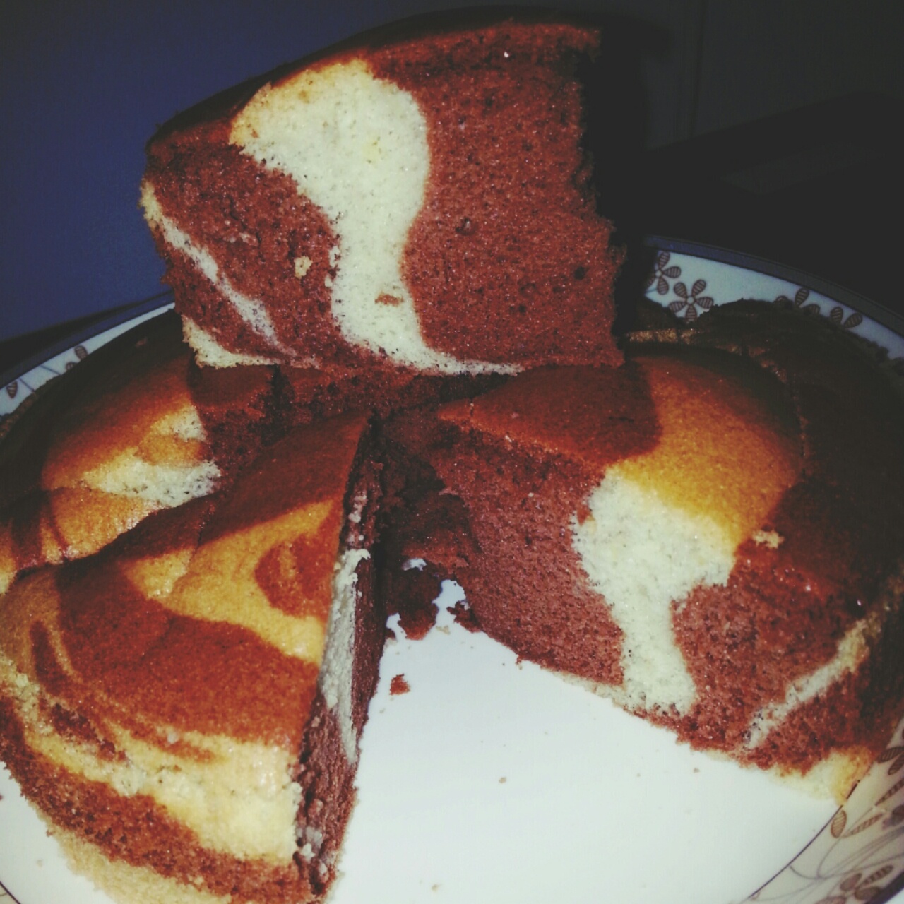 两蛋六寸斑纹戚风