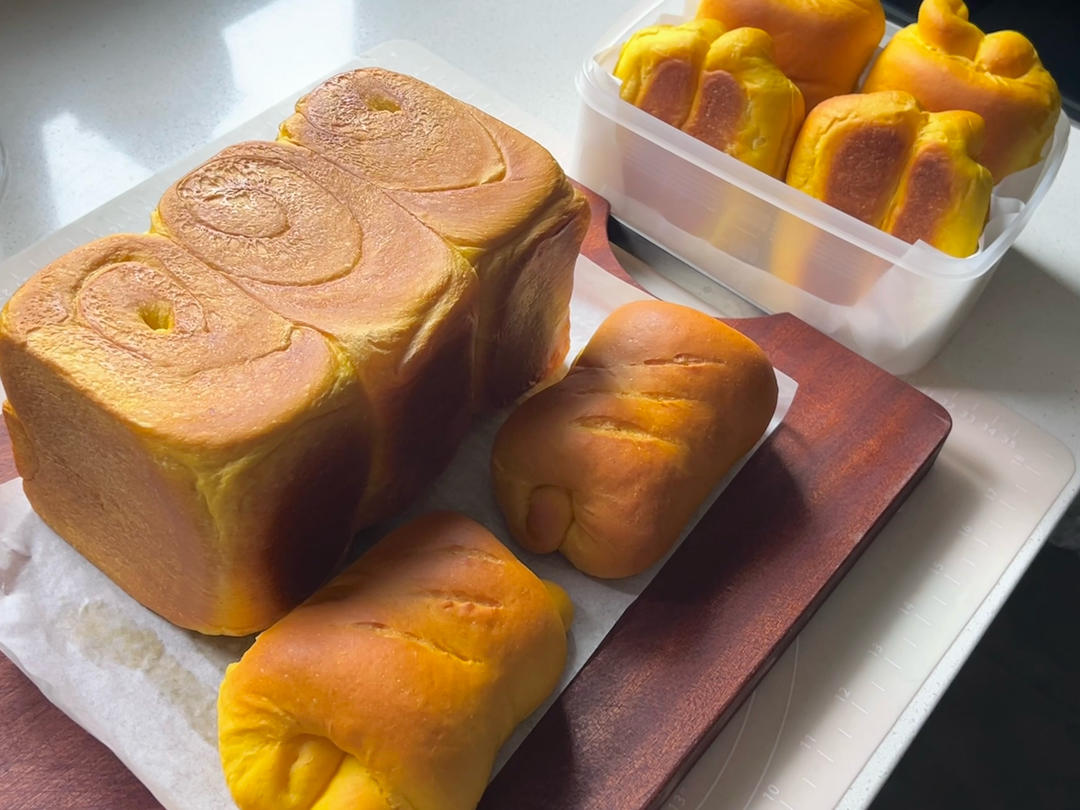 超软的南瓜奶棒面包（采用君之的配方）
