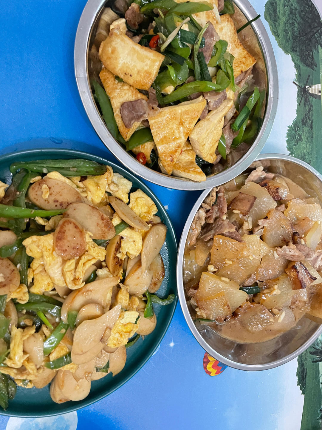 青椒火腿炒鸡蛋