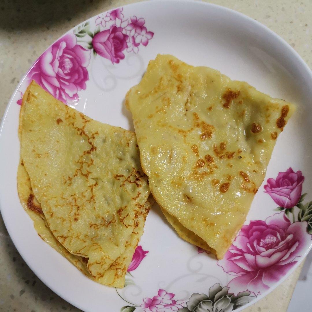 香葱鸡蛋饼（附上面粉和水份的用量）