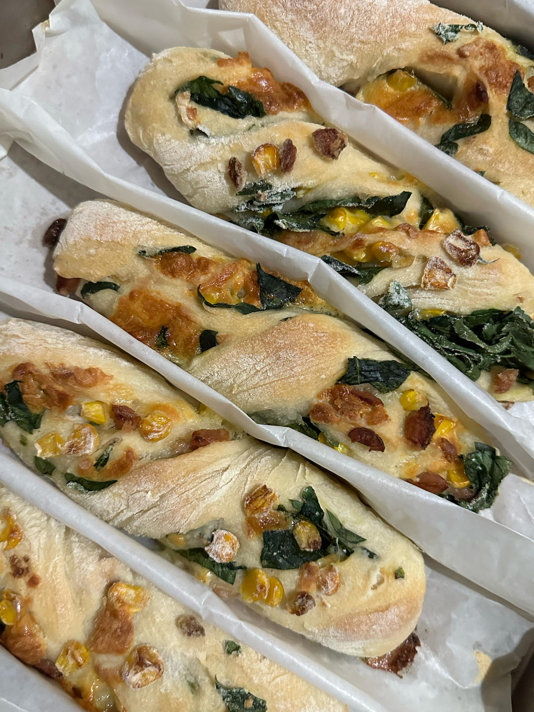 免揉面的全麦恰巴塔扭扭棒