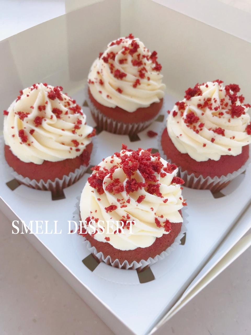 传统红丝绒杯子蛋糕（极软无泡打粉）Red velvet cupcake