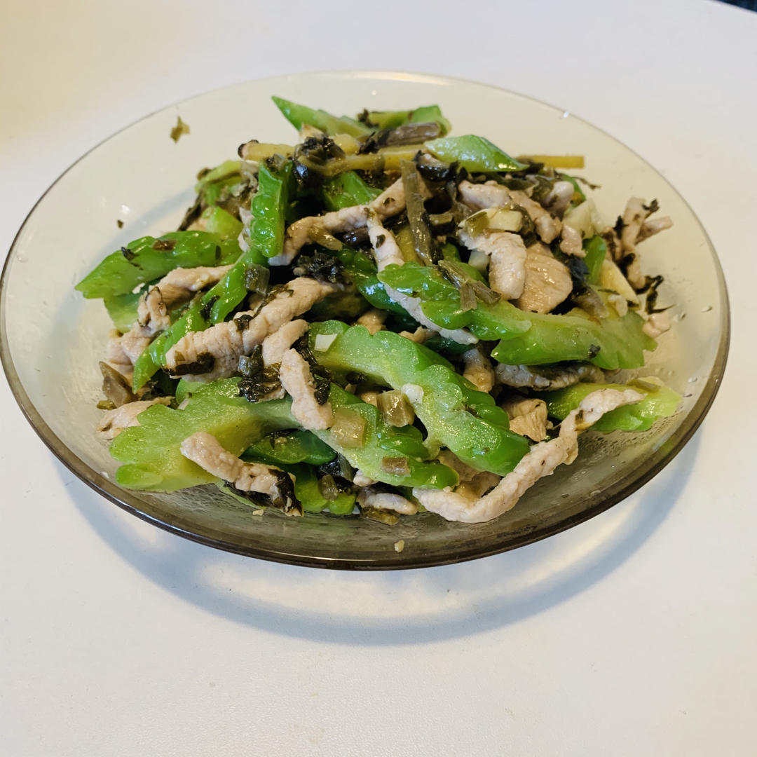苦瓜雪菜炒肉