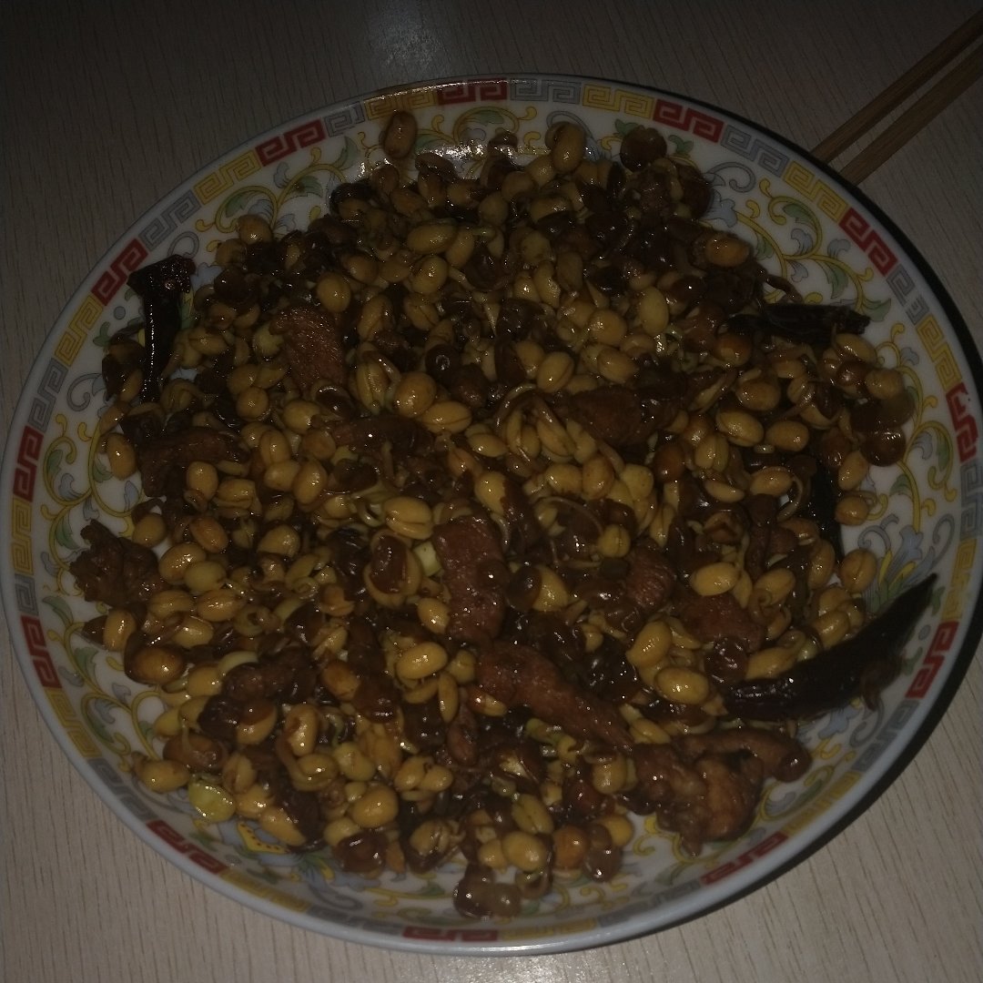肉炒黄豆芽-营养家常菜
