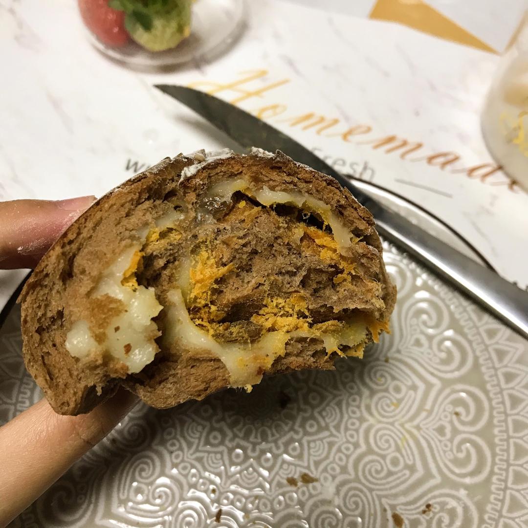 麻薯核桃夹心软欧包