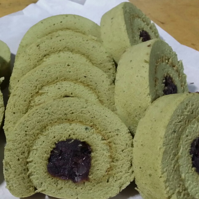 抹茶红豆蛋糕卷（福田淳子版）