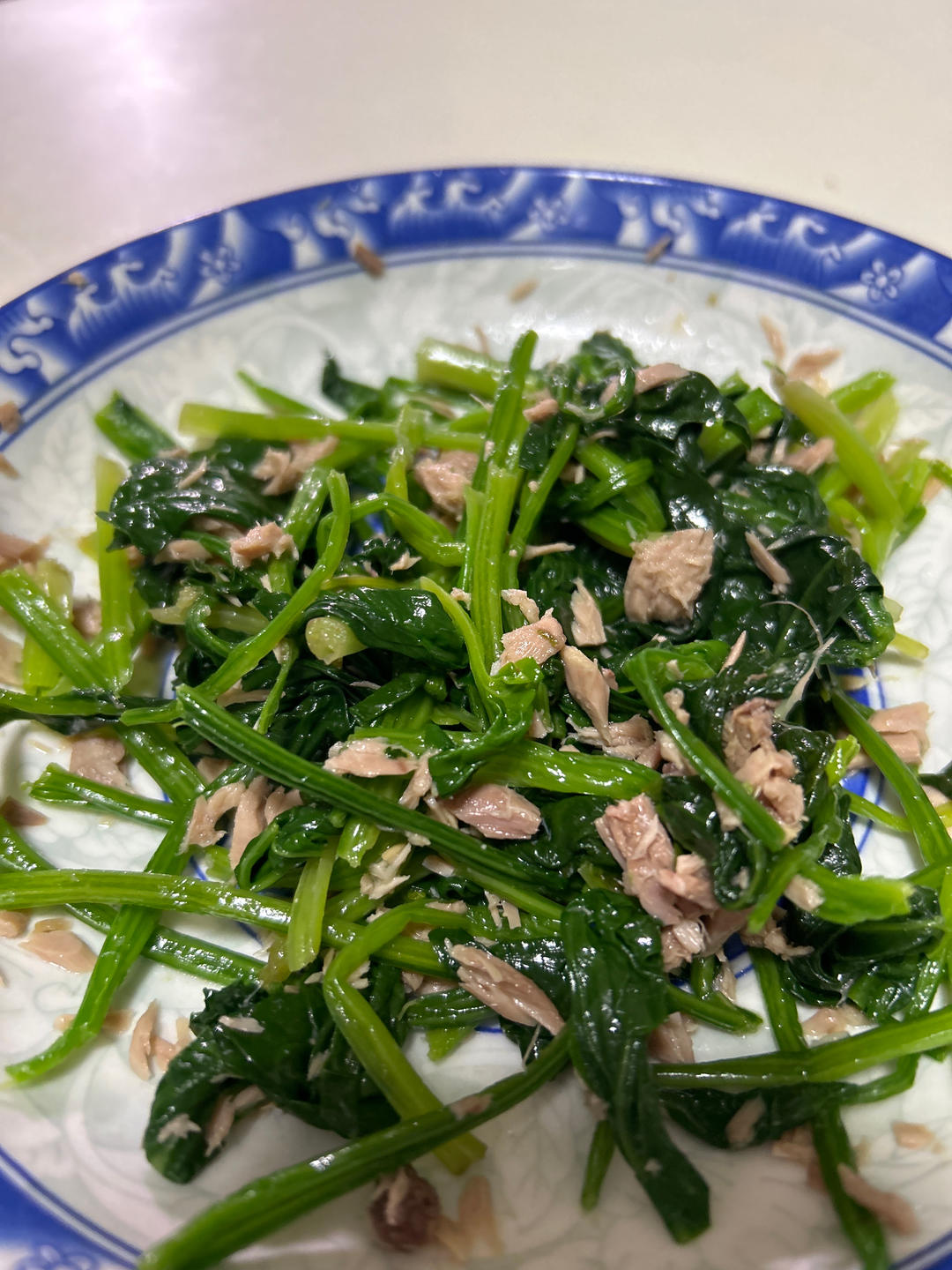 销魂的金枪鱼拌菠菜