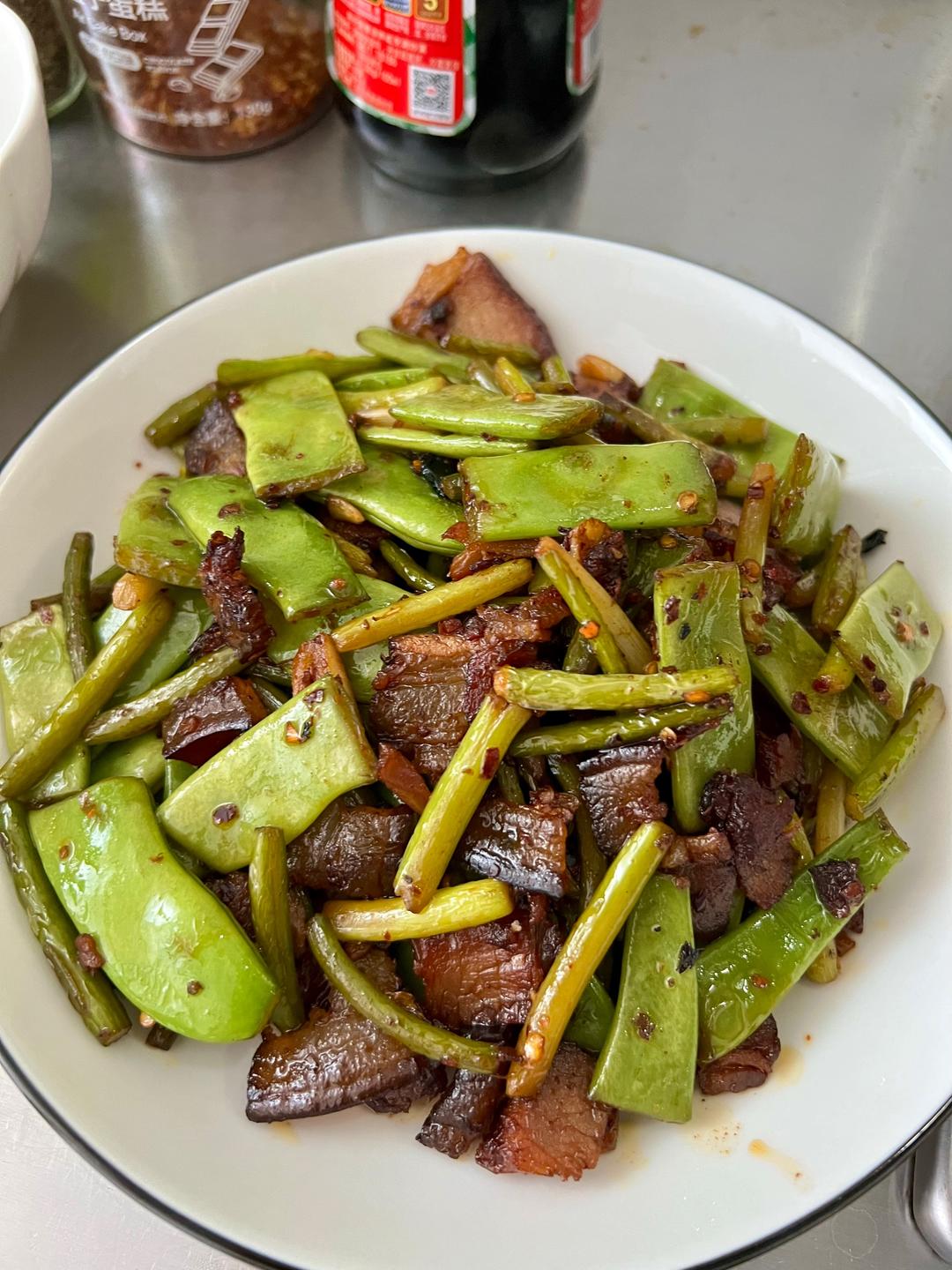 爆炒下饭湘菜（十七）芸豆炒腊肉