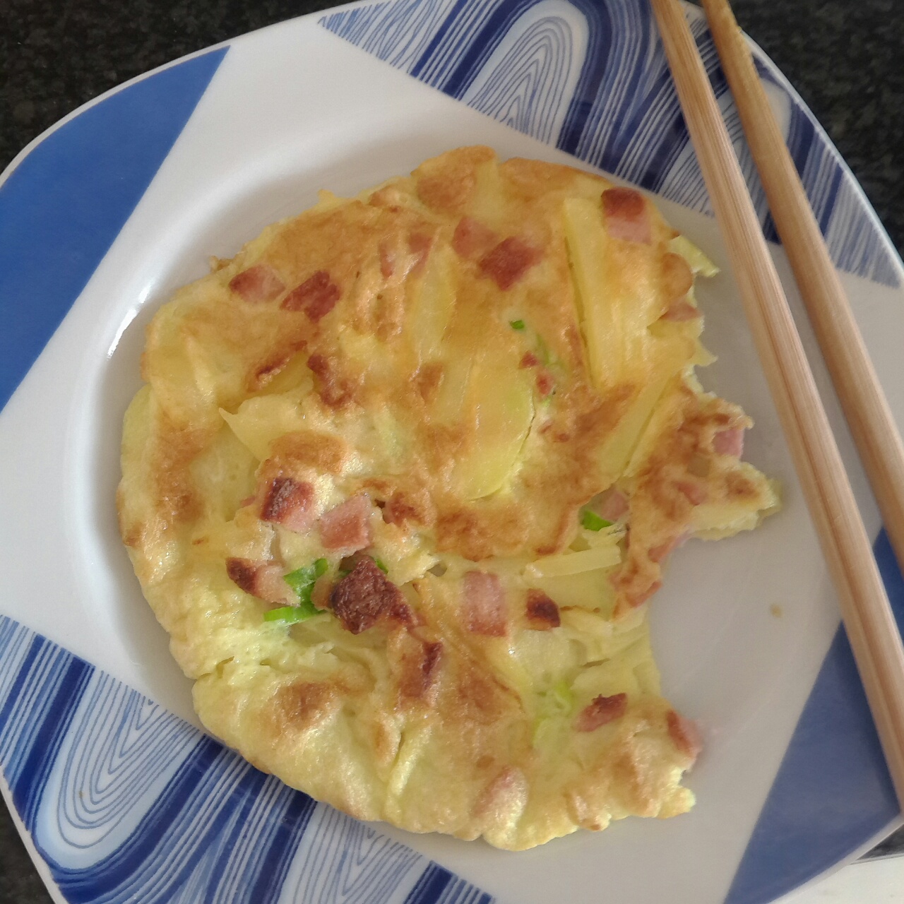 土豆火腿肠鸡蛋饼