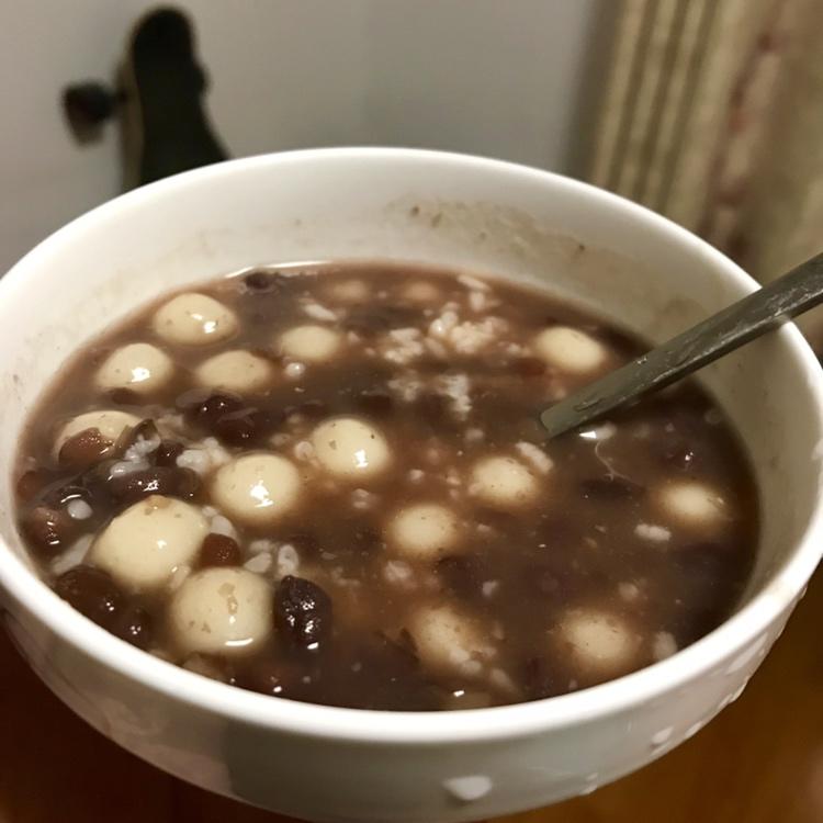 酒酿赤豆小元宵