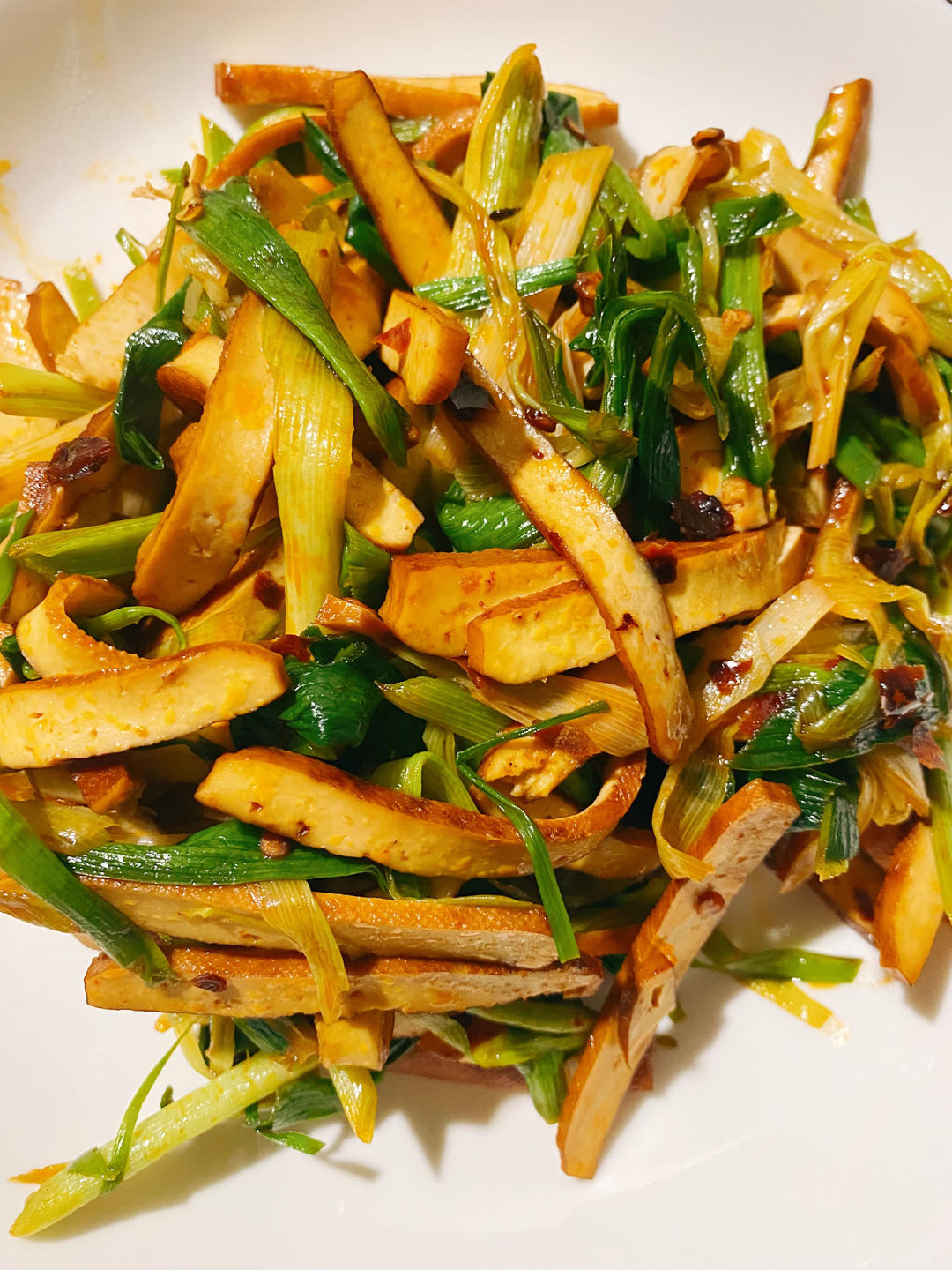 青蒜炒豆干