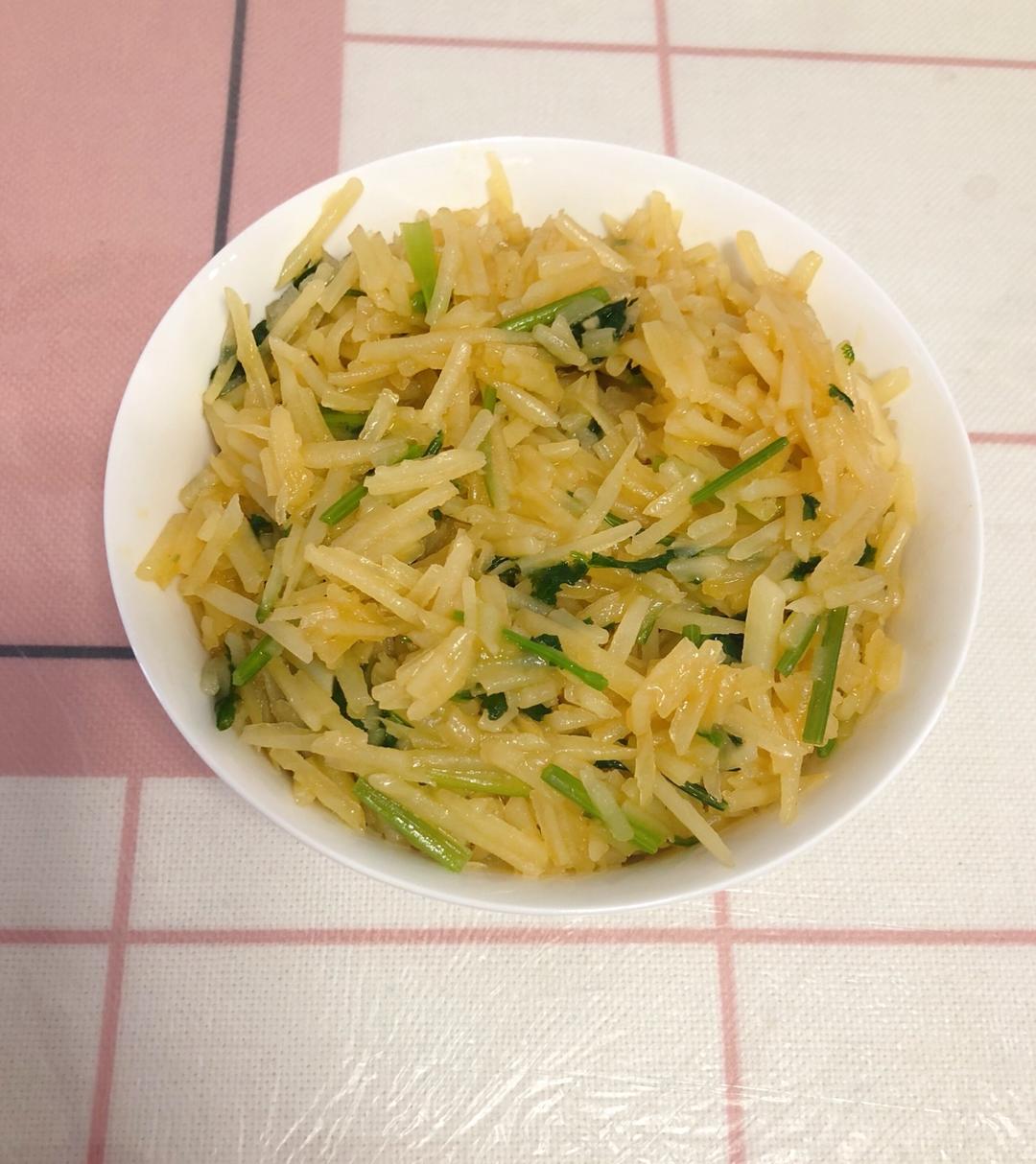香菜炒土豆块