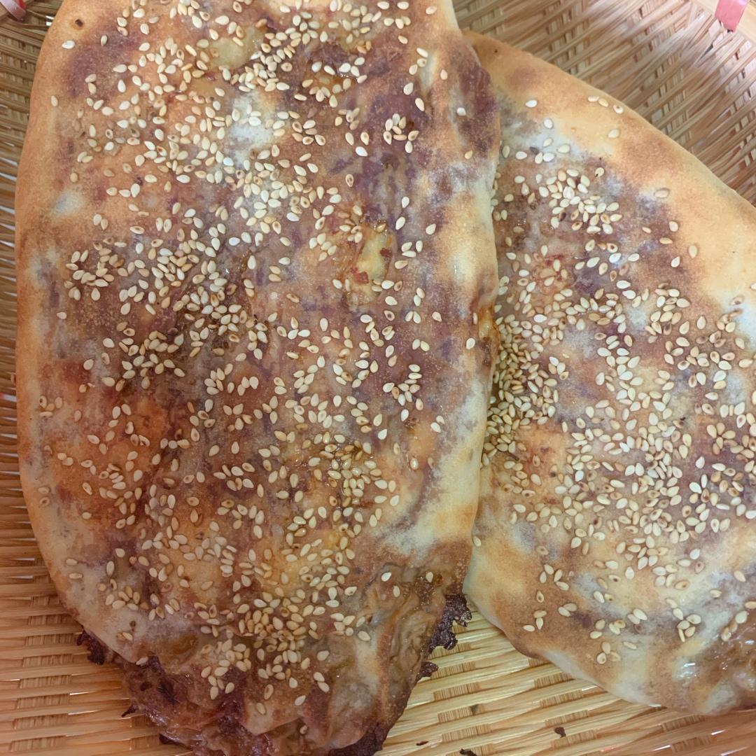 在家就能做的～街头小吃❗️❗️鲜肉锅盔