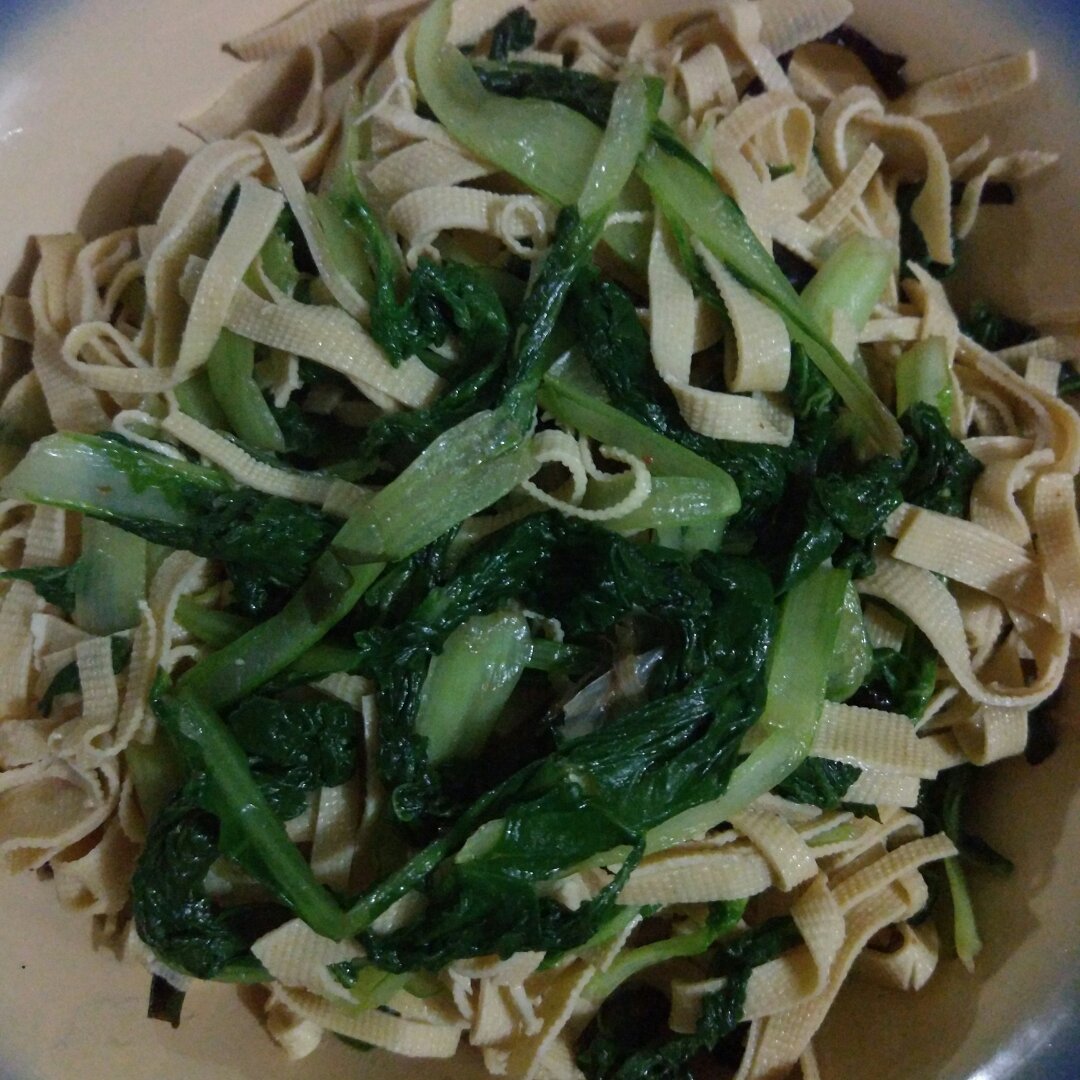 青菜炒豆皮
