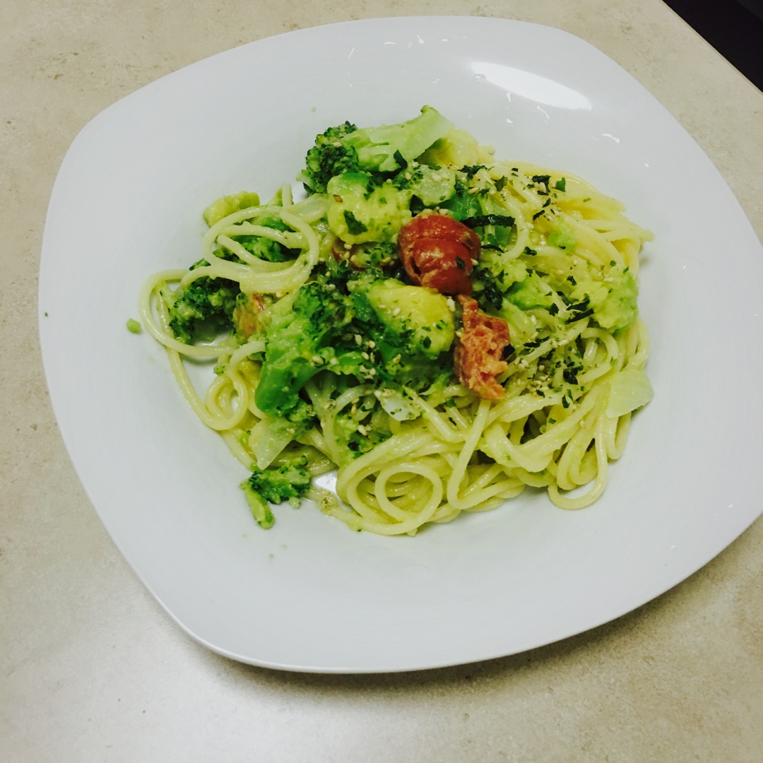 虾仁牛油果意面