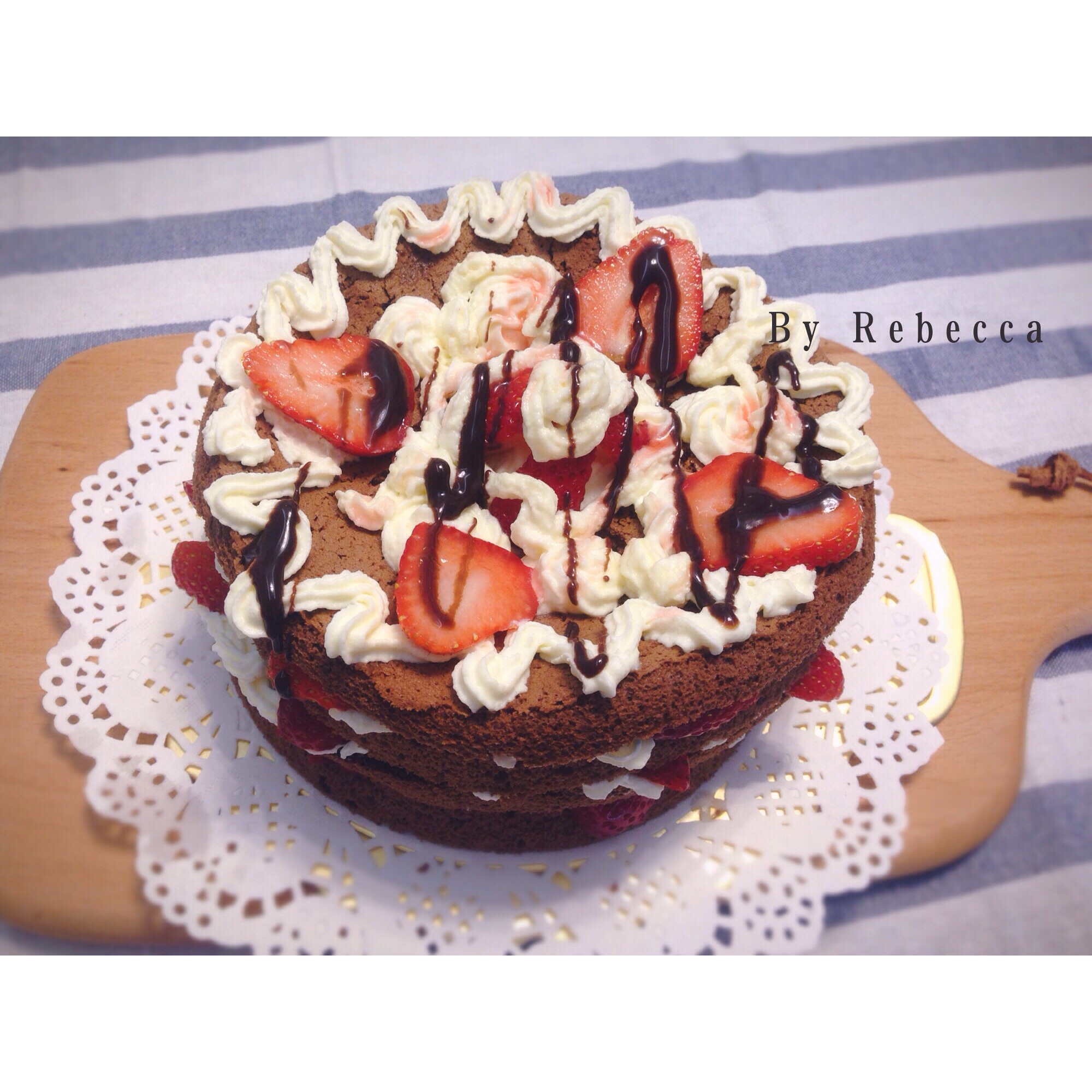 可可戚风裸蛋糕