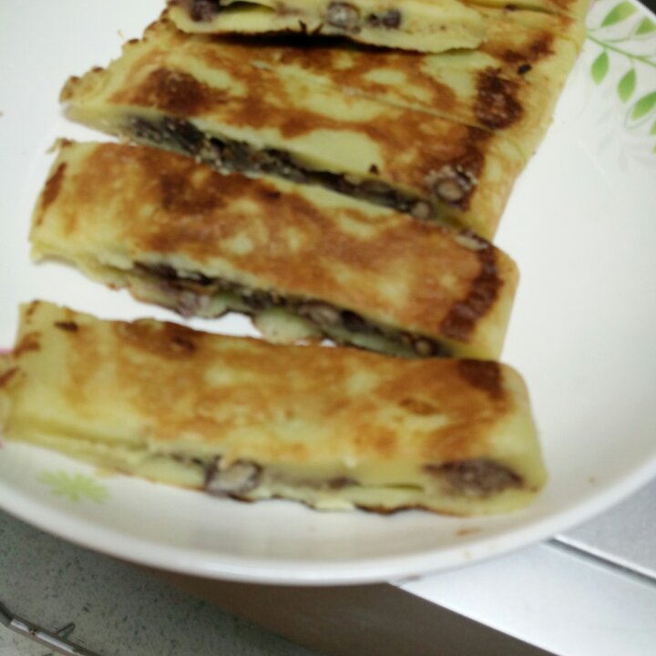 平底锅版蜜红豆饼