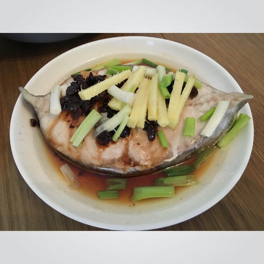 姜汁豆豉蒸马鲛鱼