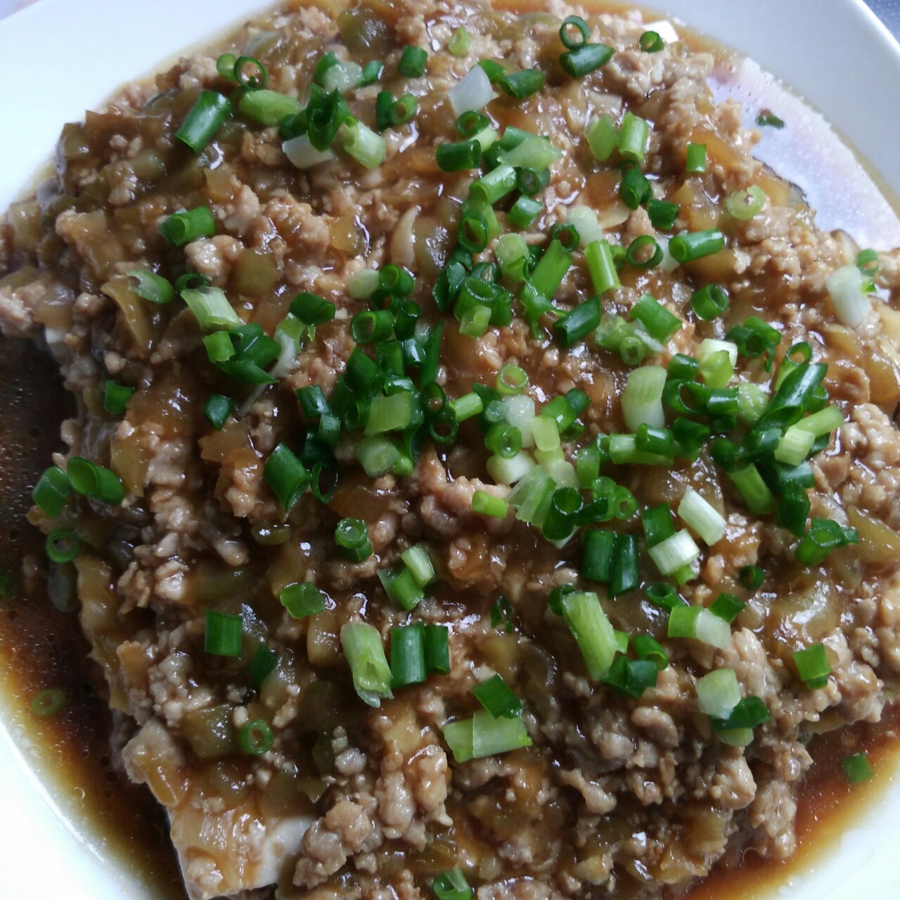 肉末蒸豆腐