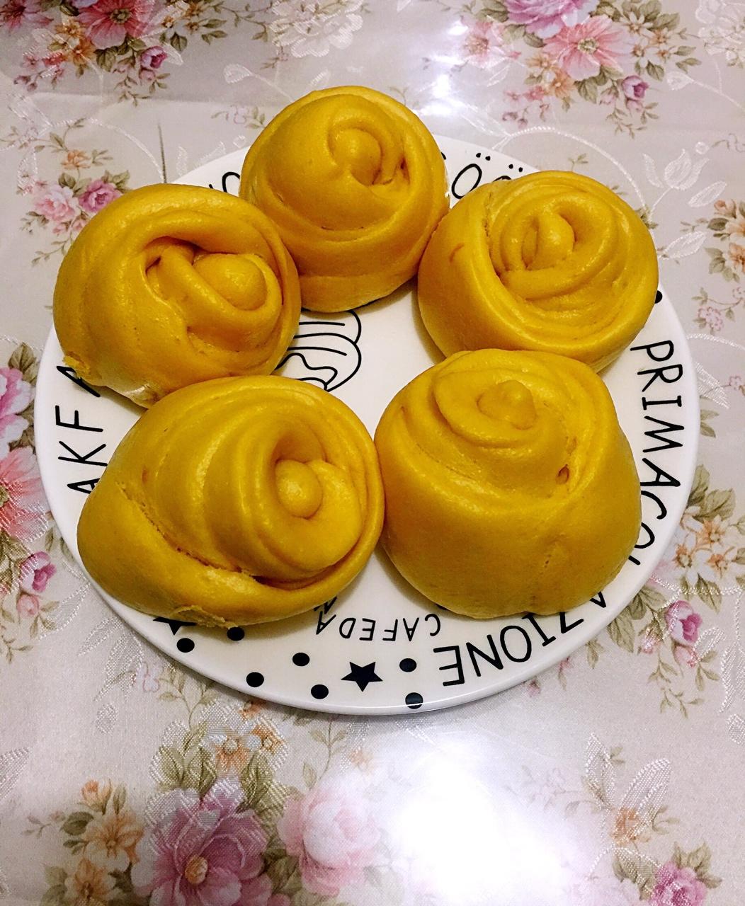 南瓜玫瑰花馒头