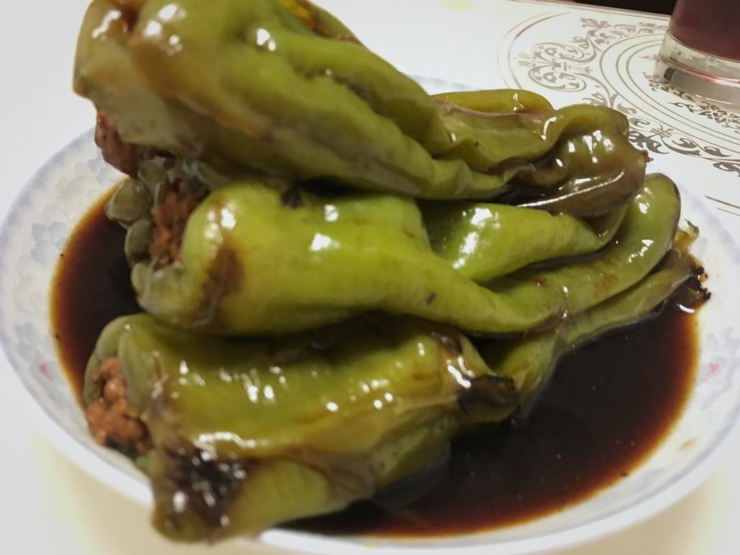 肉馅辣椒-新手下厨 stuffed Chili pepper